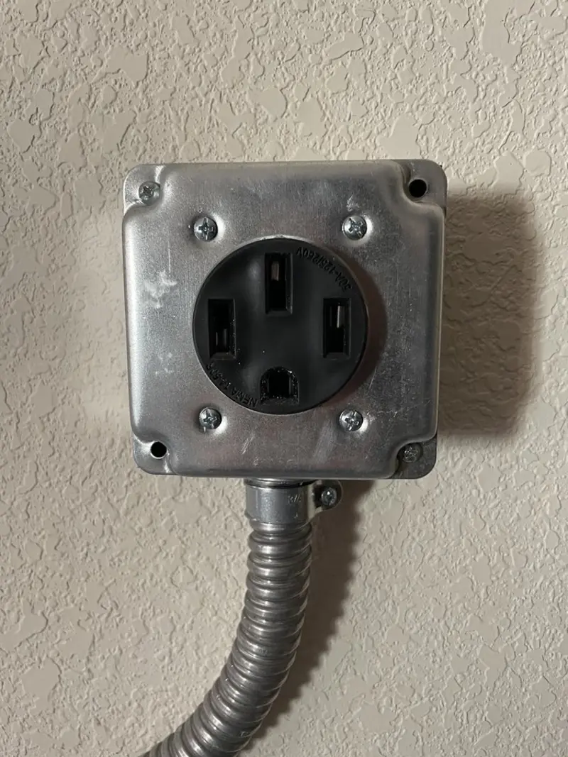 NEMA 14-50 outlet installed for Smart Home Electrical in Oshkosh